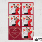 Red & Gold Valentine's Day Photo Booth Template