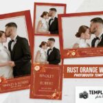 Modèle orange rouille pour photobooth