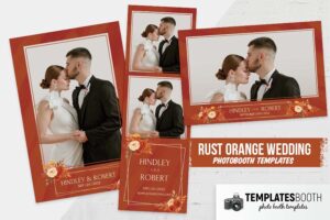 Rust Orange Photo Booth Template