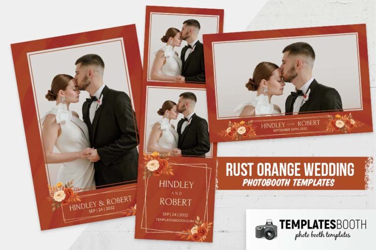 Rust Orange Photo Booth Template