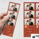 Modèle pour photobooth orange rouille