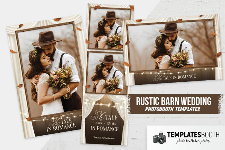 Rustic Barn Wedding Photo Booth Template