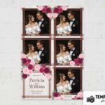Rustic Raspberry Flowers Photo Booth Template – Preview 4