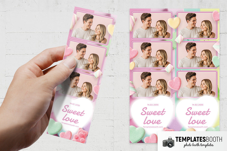 Sweet Valentines Photo Booth Template