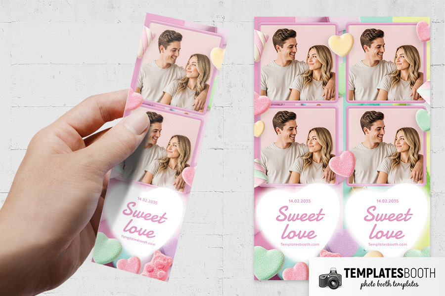 Sweet Valentines Photo Booth Template