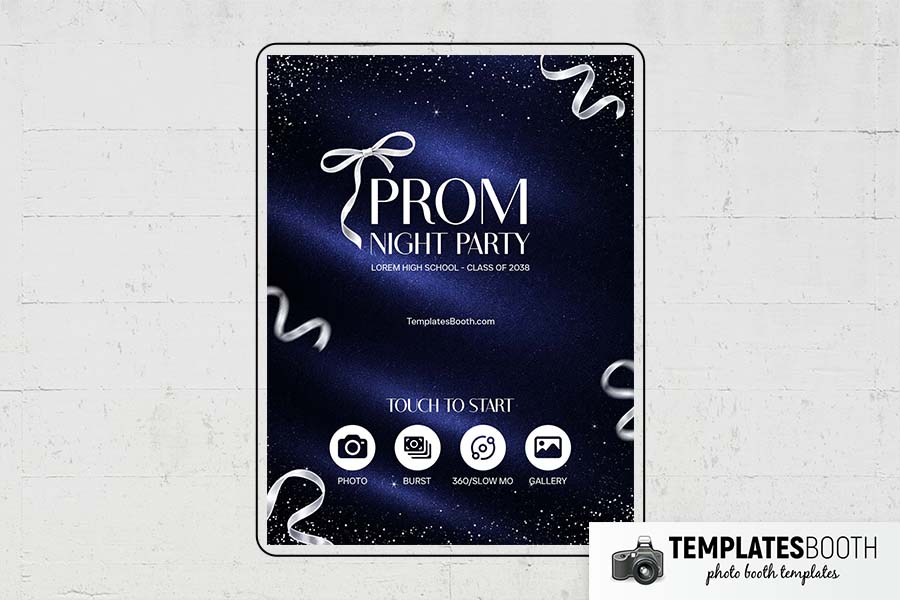 Prom Night Party Photo Booth Template Preview