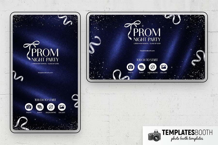 Prom Night Party Photo Booth Template Preview