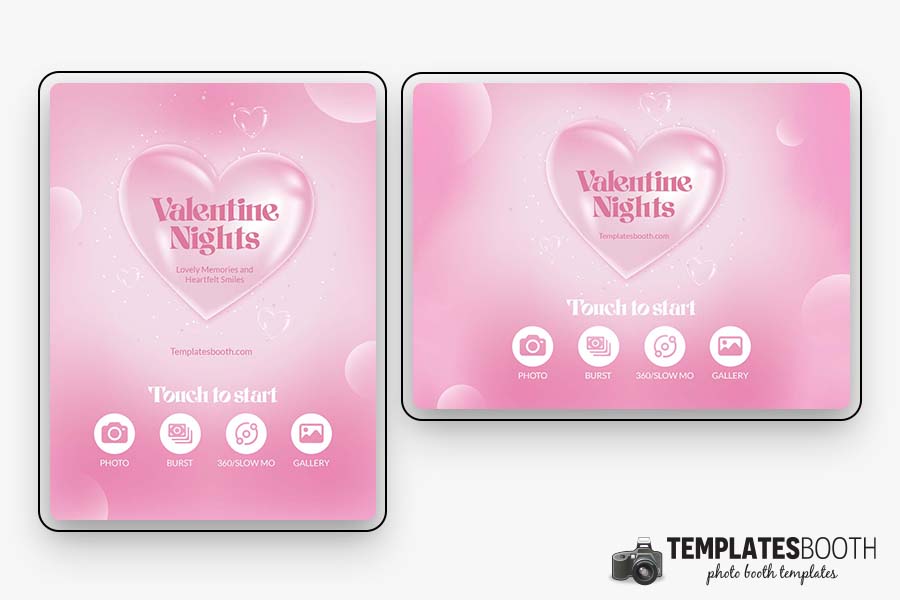 Valentine Nights Photo Booth Welcome Screen Template