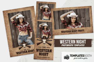 Western Night Photo Booth Template
