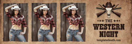 Western-Nacht Fotobox-Vorlage