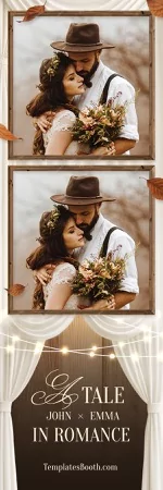 Modèle de mariage rustique dans une grange pour photobooth – Bande photo 2x6