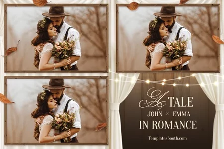 Modèle de mariage rustique dans une grange pour photobooth – Carte postale 4x6 (paysage)
