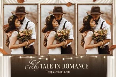 Modèle de mariage rustique dans une grange pour photobooth – Carte postale 4x6 (paysage)
