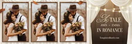 Modèle de mariage rustique dans une grange pour photobooth – 2x6 horizontal