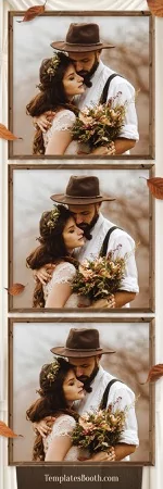 Modèle de mariage rustique dans une grange pour photobooth – Bande photo 2x6