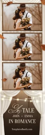 Modèle de mariage rustique dans une grange pour photobooth – Bande photo 2x6