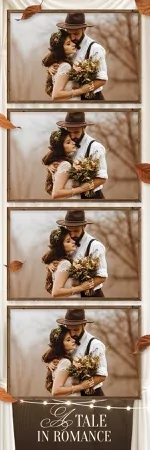 Modèle de mariage rustique dans une grange pour photobooth – Bande photo 2x6