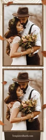 Modèle de mariage rustique dans une grange pour photobooth – Bande photo 2x6