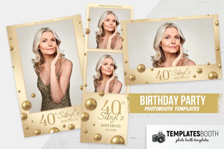 Birthday Party Photo Booth Template