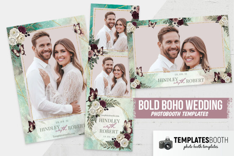 Bold Boho Wedding Photo Booth Template