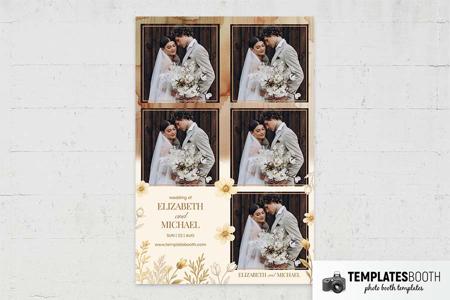 Earthy Boho Wedding Photo Booth Template Preview