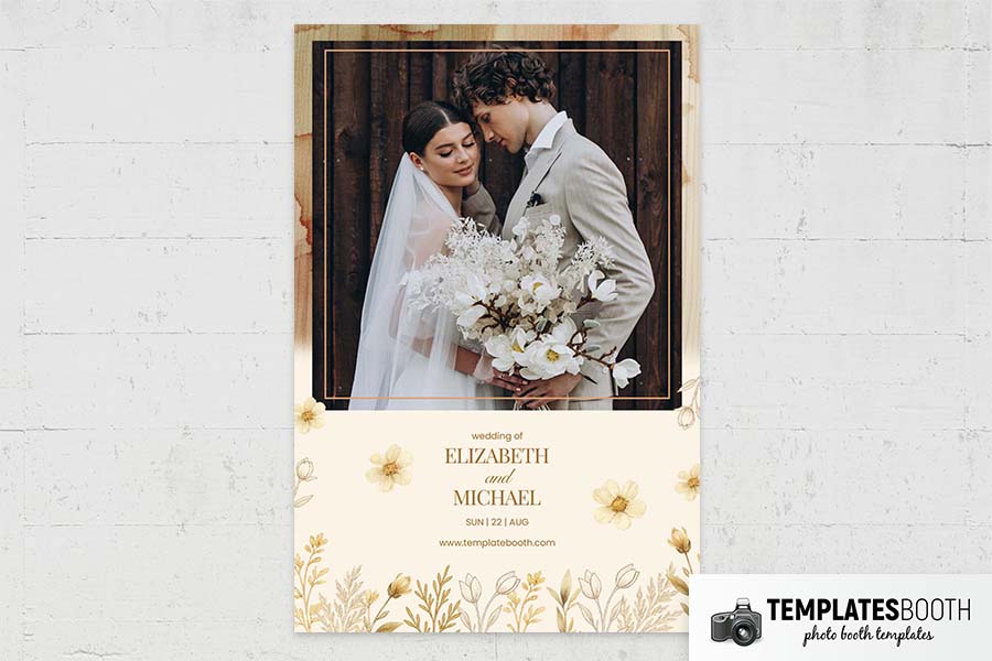 Earthy Boho Wedding Photo Booth Template Preview