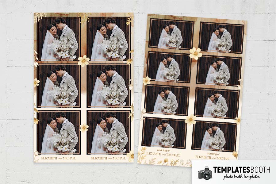 Earthy Boho Wedding Photo Booth Template Preview