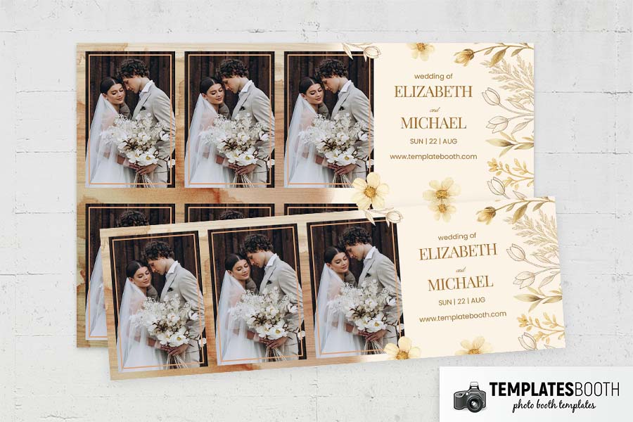 Earthy Boho Wedding Photo Booth Template Preview