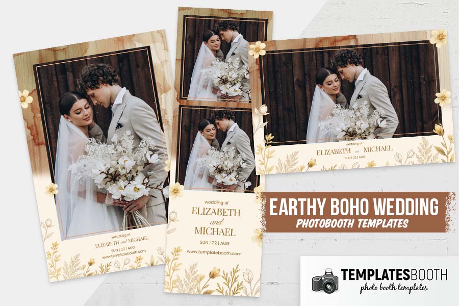 Earthy Boho Wedding Photo Booth Template
