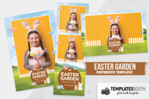 Easter Garden Photo Booth Template