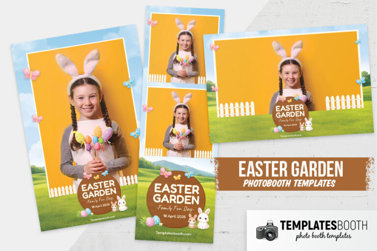 Easter Garden Photo Booth Template