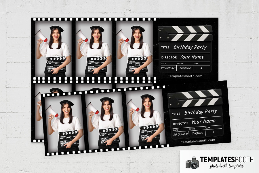Film Strip Photo Booth Template Preview