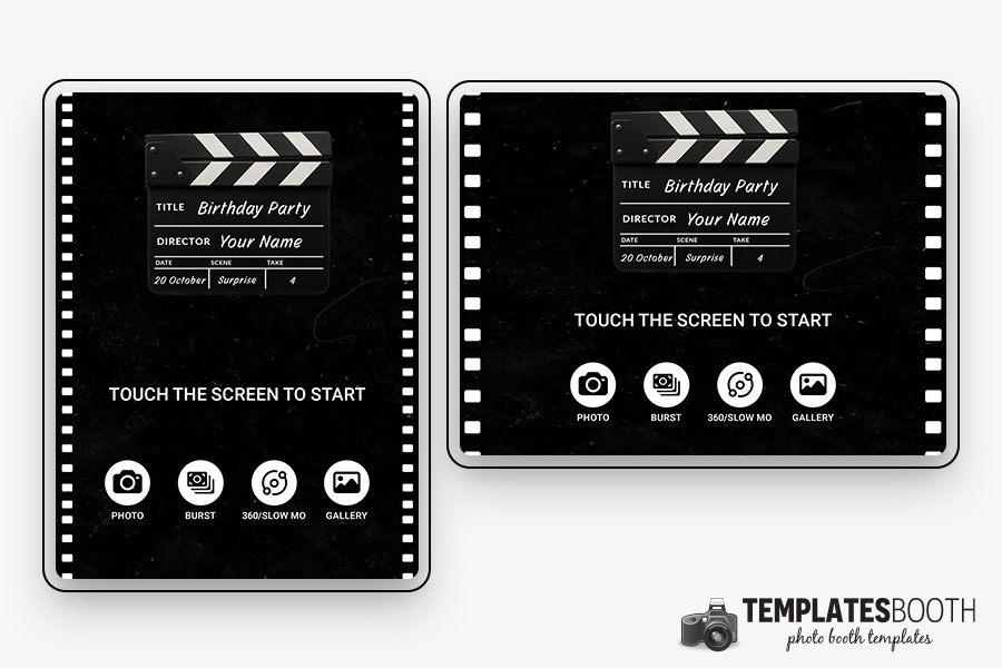 Film Strip Photo Booth Template Preview