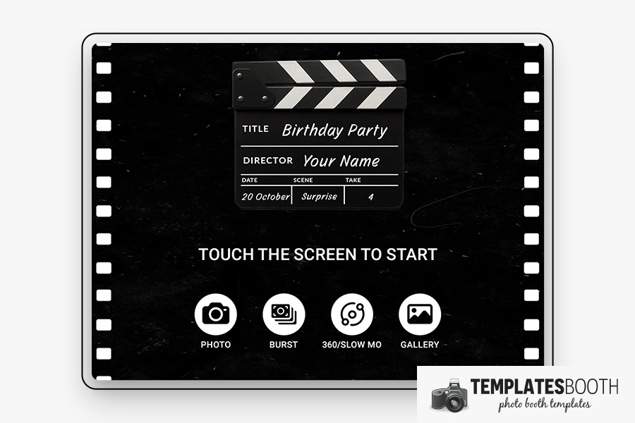 Film Strip Photo Booth Template Preview