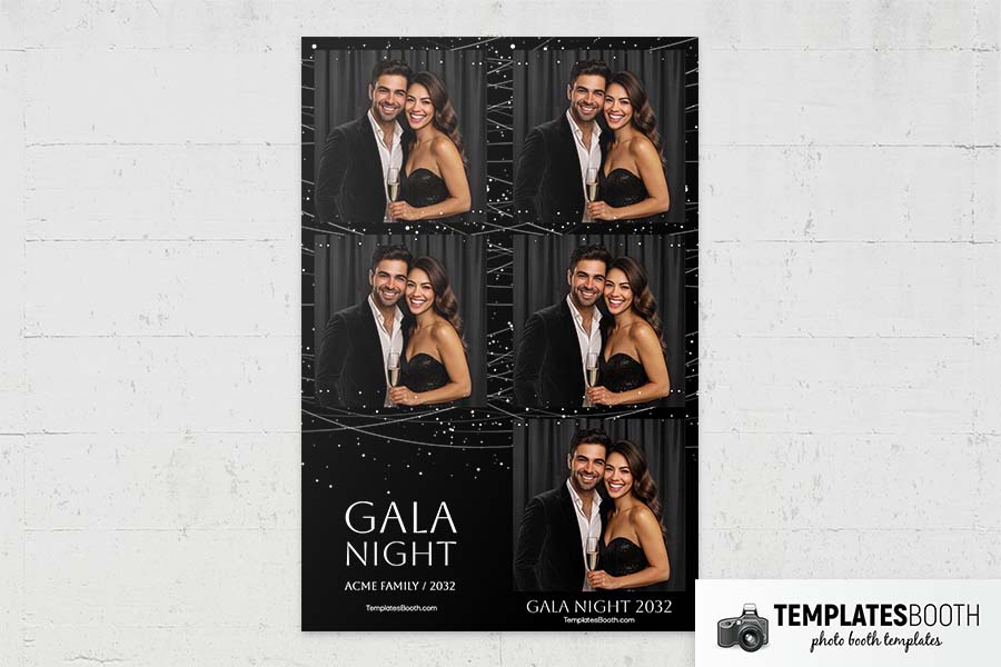 Gala Night Party Photo Booth Template Preview