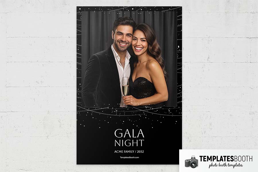 Gala Night Party Photo Booth Template Preview