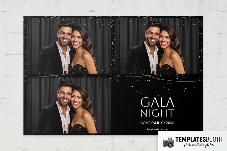 Gala Night Party Photo Booth Template Preview