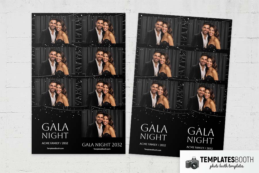 Gala Night Party Photo Booth Template Preview