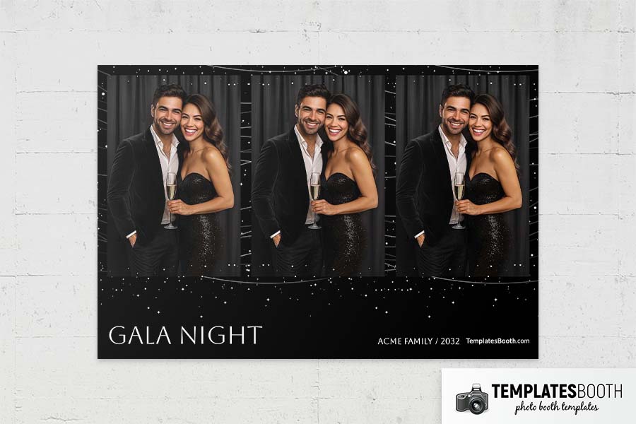 Gala Night Party Photo Booth Template Preview
