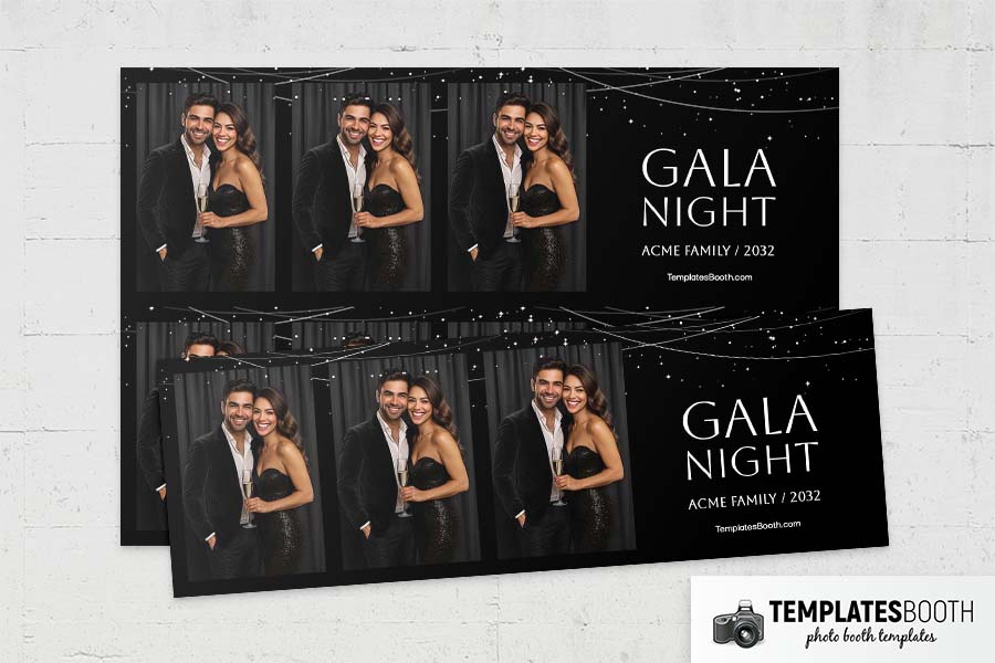 Gala Night Party Photo Booth Template Preview