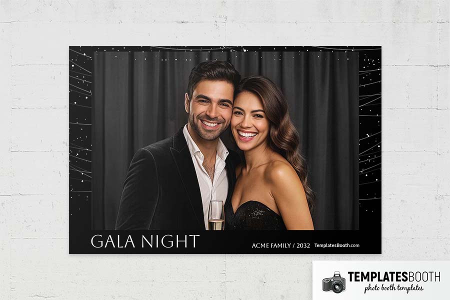Gala Night Party Photo Booth Template Preview