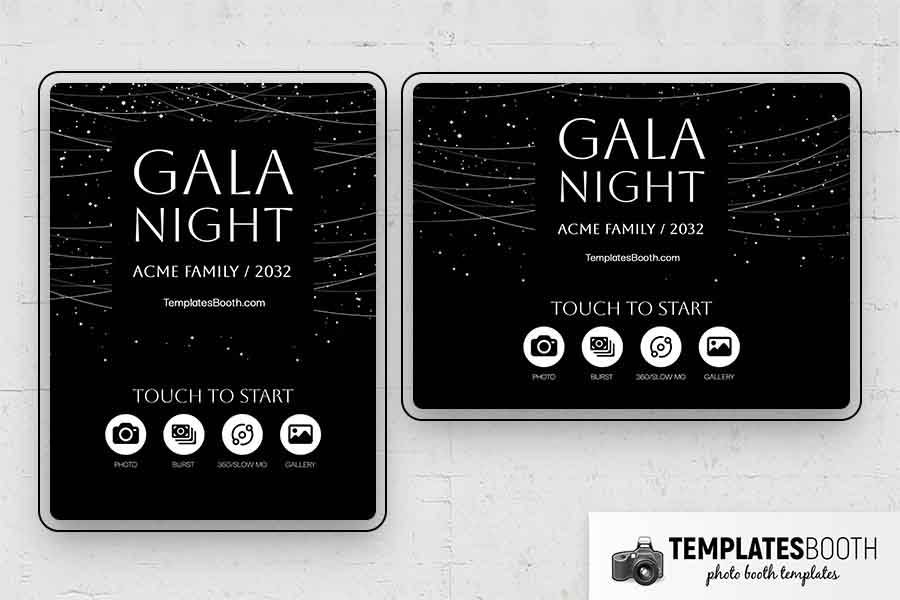 Gala Night Party Photo Booth Template Preview