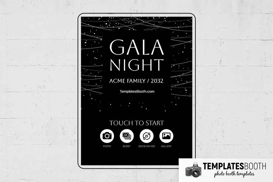 Gala Night Party Photo Booth Template Preview