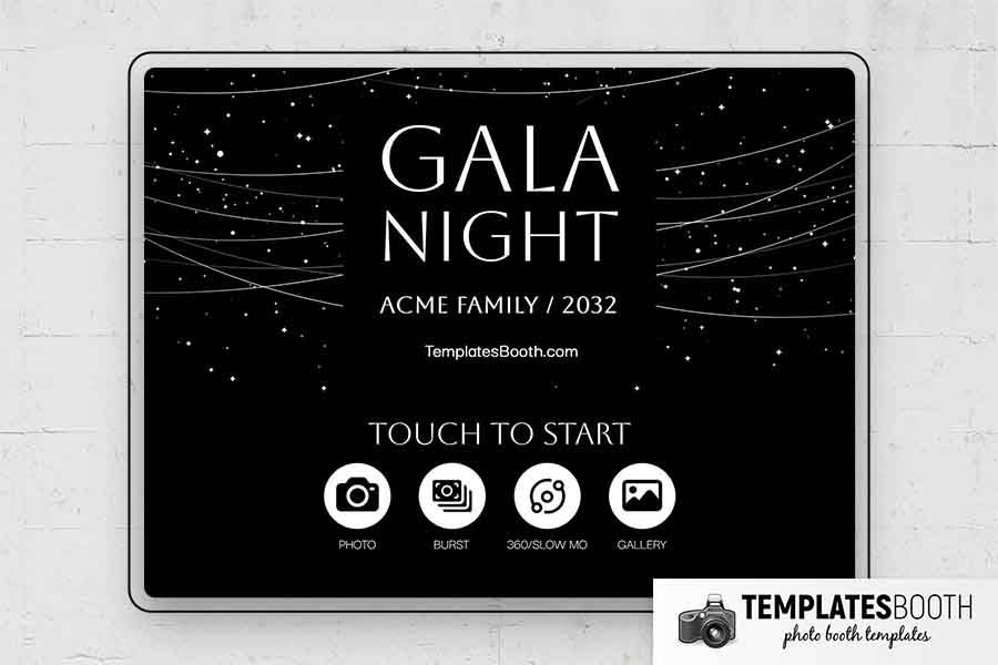 Gala Night Party Photo Booth Template Preview