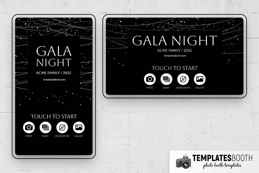 Gala Night Party Photo Booth Template Preview