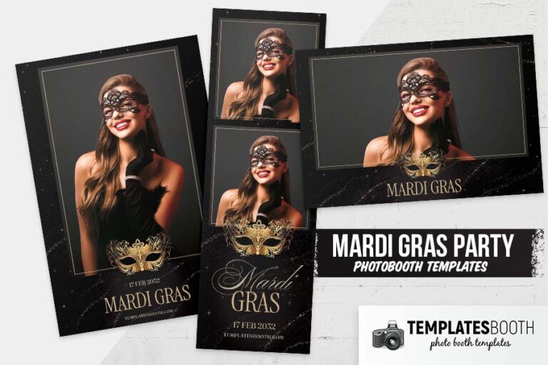 Mardi Gras Party Photo Booth Template