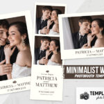 Modèle de mariage minimaliste pour photobooth