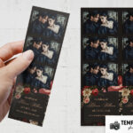 Moody Black Wedding Photo Booth Template Preview