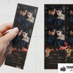 Moody Black Wedding Photo Booth Template Preview