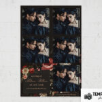Moody Black Wedding Photo Booth Template Preview